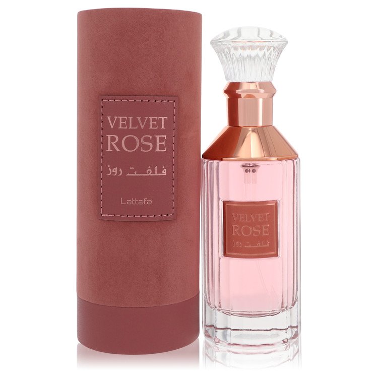 Velvet Rose By Lattafa Cologne 3.4 Oz Eau De Parfum Spray For Men - Box