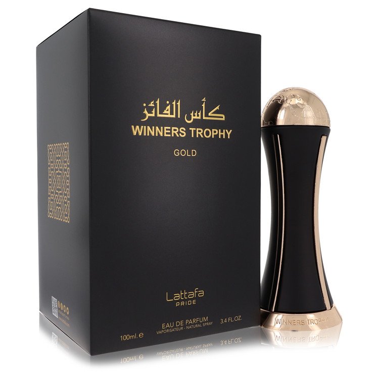 Winners Trophy Gold By Lattafa Cologne 3.4 Oz Eau De Parfum Spray For Men - Box