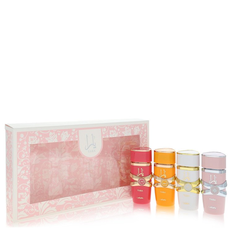 Lattafa Yara by Lattafa 0.08 Oz Gift Set - Mini My Yara Eau De Parfum Collection Set Contains Yara, Yara Moi, Yara Tous, Yara Candy All Sized Eau De Parfum for Women
