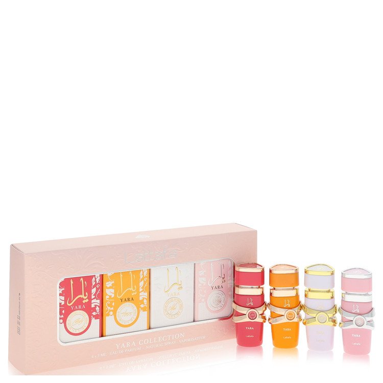 Lattafa Yara by Lattafa 0.16 Oz Gift Set - Mini Eau De Parfum Collection Set Contains Yara Candy, Yaratous, Yara Moi, Yara All Sized Eau De Parfum for Women
