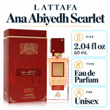 Ana Abiyedh Scarlet by Lattafa 2.04 Oz Eau De Parfum Spray In Box for Men