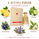Lattaa Emeer by Lattafa 3.4 Oz Eau De Parfum Spray for Men