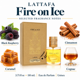 Fire On Ice by Lattafa 3.71 Oz Eau De Parfum Spray In Box for Men