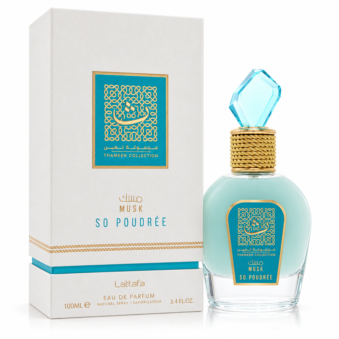 Thameem So Poudree by Lattafa 3.4 Oz Eau De Parfum Spray In Box for Women