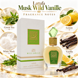 Musk Wild Vanille Thameen Collection by Lattafa 3.4 Oz Eau De Parfum Spray In Box for Women