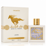 Qaed Al Fursan Unlimited by Lattafa 3.04 Oz Eau De Parfum Spray In Box for Men