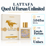 Qaed Al Fursan Unlimited by Lattafa 3.04 Oz Eau De Parfum Spray In Box for Men