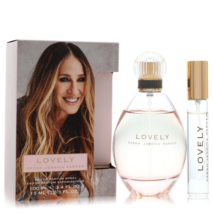 Lovely by Sarah Jessica Parker 3.4 Oz Eau De Parfum Spray + 1/2 Oz Travel Eau De Parfum Spray for Women
