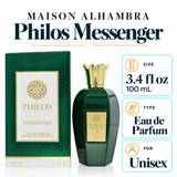 Philos Messenger by Maison Alhambra 3.4 Oz Eau De Parfum for Men
