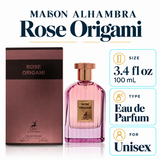 Lattafa Rose Origami by Lattafa 3.4 Oz Eau De Parfum for Women