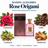 Lattafa Rose Origami by Lattafa 3.4 Oz Eau De Parfum for Women