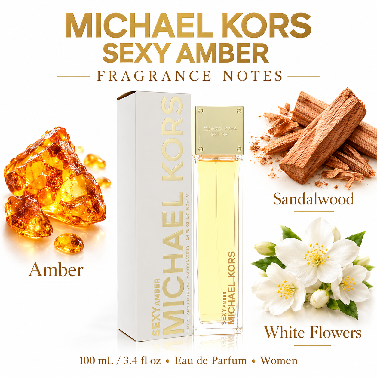 MICHAEL KORS SEXY AMBER 100 mL / 3.4 fl oz Eau de Parfum Women — main image
