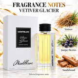 Vetiver Glacier by Montblanc 4.1 Oz Eau De Parfum Spray In Box for Men