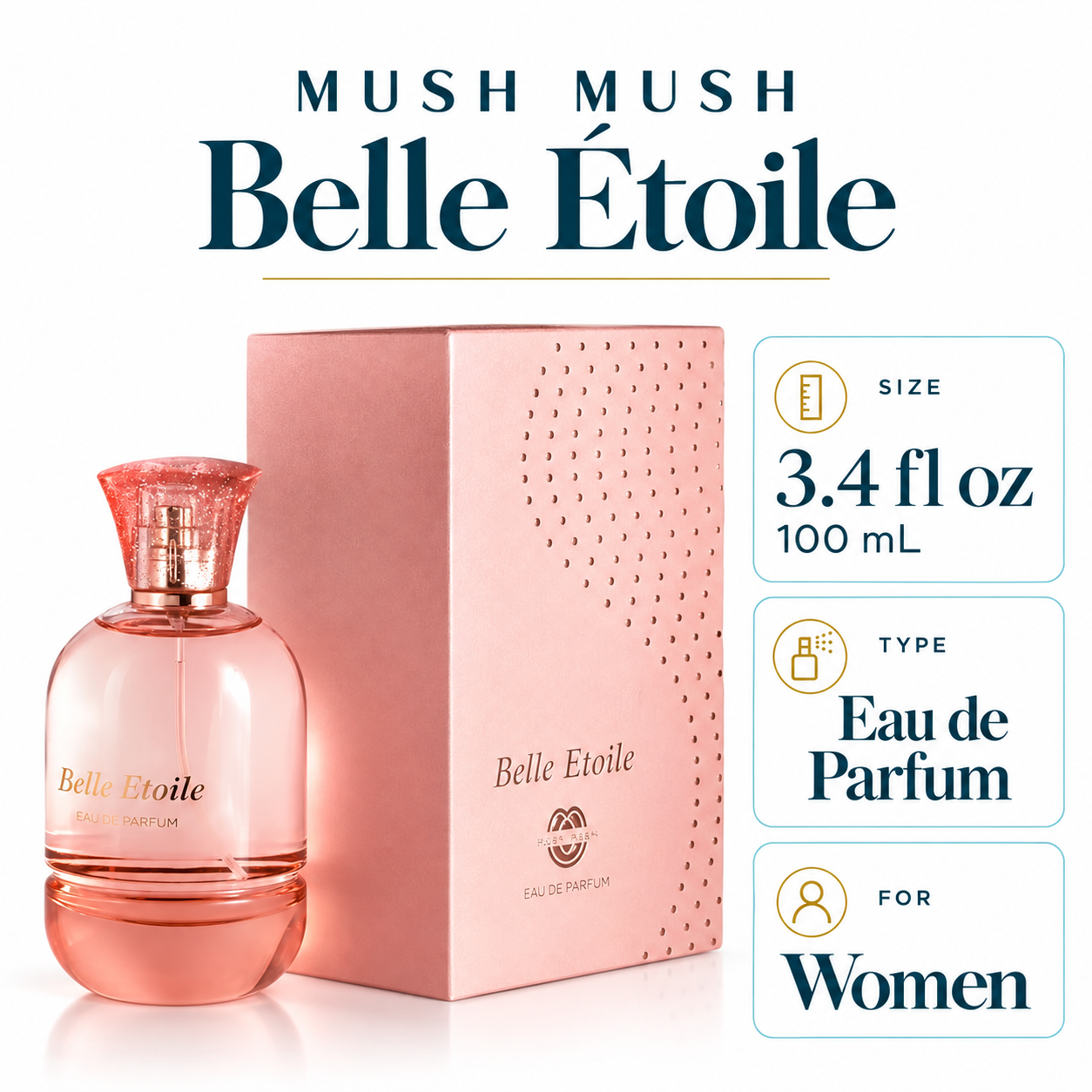 Mush Belle Etoile by Mush Mush 3.4 Oz Eau De Parfum Spray for Women