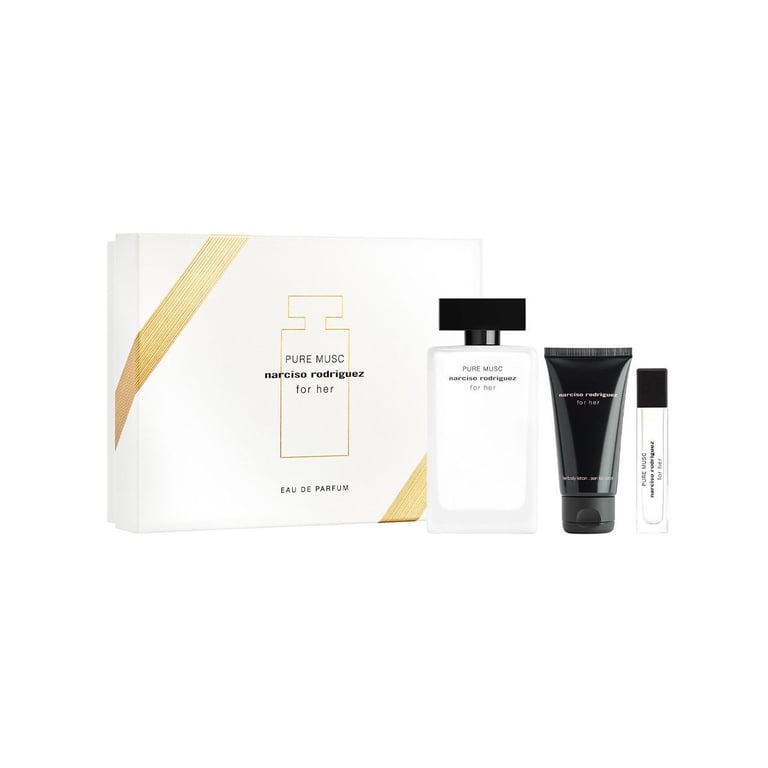 Narciso Rodrguez Pure Musc 3 Pc Set Eau De Parfum Spray 3.3, Spray 0.33, Bl 1.6 Oz By Narciso Rodriguez For Women