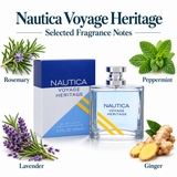 Voyage Heritage Men by Nautica 3.4 Oz Eau De Toilette Spray for Men