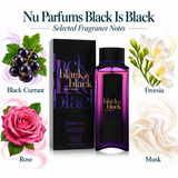 Black Is Black by Nu Parfums 3.4 Oz Eau De Parfum Spray for Women