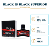 Black Is Black Superior by Nuparfums 3.4 Oz Eau De Toilette Spray for Men