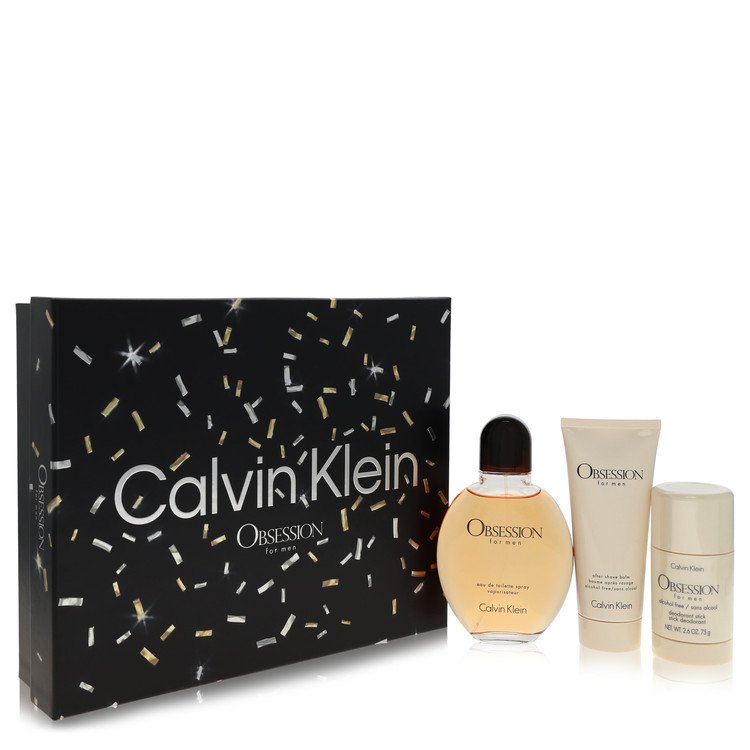 Obsession by Calvin Klein 4.2 Oz Eau De Toilette After Shave Gift Set for Men