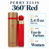 360° Red by Perry Ellis 3.4 Oz Eau De Parfum Spray In Box for Women