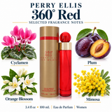 360° Red by Perry Ellis 3.4 Oz Eau De Parfum Spray In Box for Women
