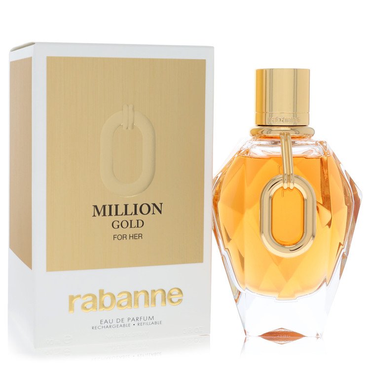 Paco Rabanne Million Gold by Paco Rabanne 3 Oz Eau De Parfum Refillable Spray for Women