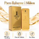 1 Million by Paco Rabanne 3.4 Oz Eau De Toilette Spray In Box for Men