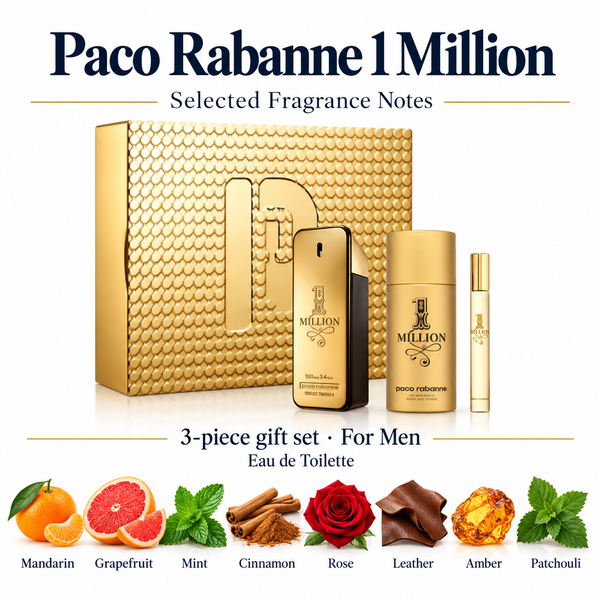 1 Million by Paco Rabanne Gift Set 3 Pcs for Men