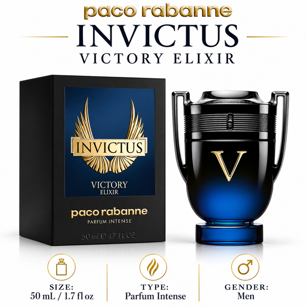 Invictus Victory Elixir by Paco Rabanne 1.7 Oz Parfum Intense Spray for Men