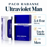 Ultraviolet by Paco Rabanne 3.4 Oz Eau De Toilette Spray for Men