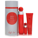 360 Red by Perry Ellis 3.4 Oz Eau De Toilette Shower Gel Gift Set for Men