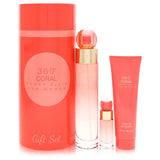 Perry Ellis 360 Coral by Perry Ellis 3.4 Oz Eau De Parfum Shower Gel Gift Set for Women