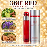360 Red by Perry Ellis 1.7 Oz Eau De Toilette Spray for Men