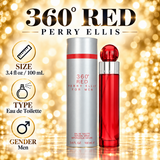 360 Red by Perry Ellis 3.4 Oz Eau De Toilette Spray for Men