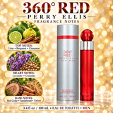 360 Red by Perry Ellis 3.4 Oz Eau De Toilette Spray for Men