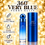 360 Very Blue by Perry Ellis 3.4 Oz Eau De Toilette Spray for Men