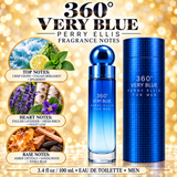360 Very Blue by Perry Ellis 3.4 Oz Eau De Toilette Spray for Men