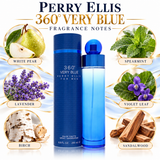 360 Very Blue by Perry Ellis 6.7 Oz Eau De Toilette Spray for Men