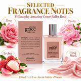 Amazing Grace Ballet Rose by Philosophy 4.0 Oz Eau De Toilette Spray for Women