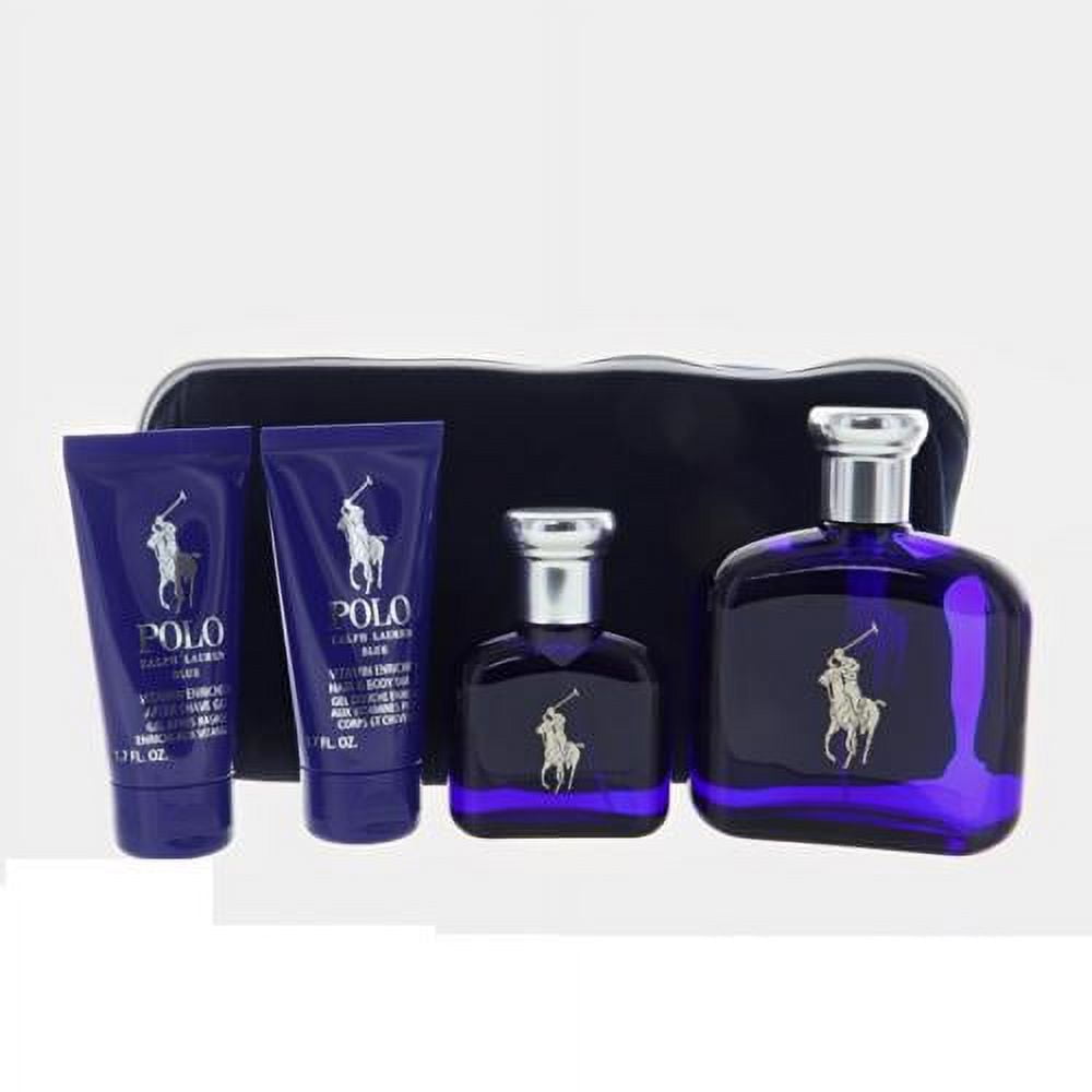 Polo Blue By Ralph Lauren Fragrance 5 Piece Gift Set - 4.2 Oz Eau De Toilette Spray For Unisex