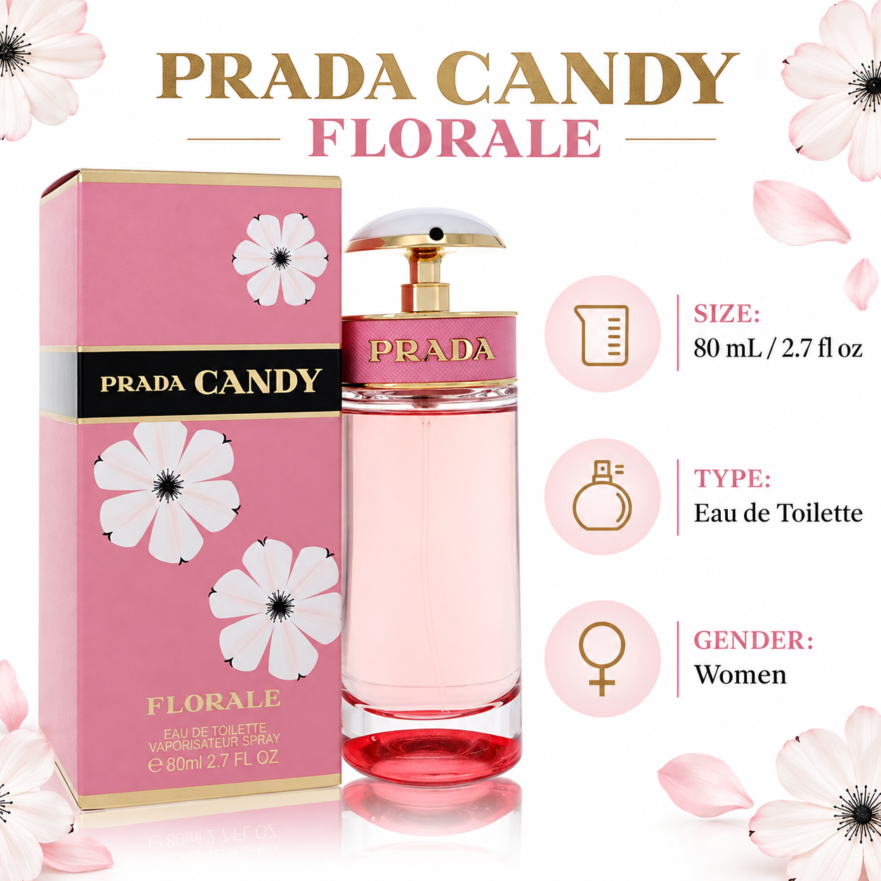 Prada Candy Florale by Prada 2.7 Oz Eau De Toilette Spray for Women
