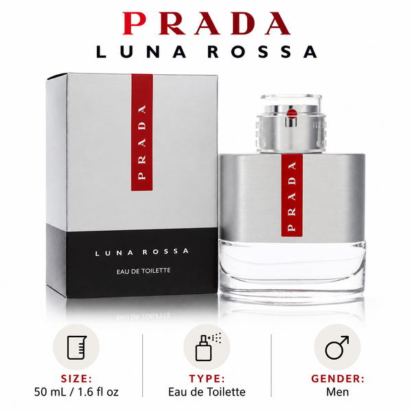 Prada Luna Rossa by Prada 1.6 Oz Eau De Toilette Spray for Men