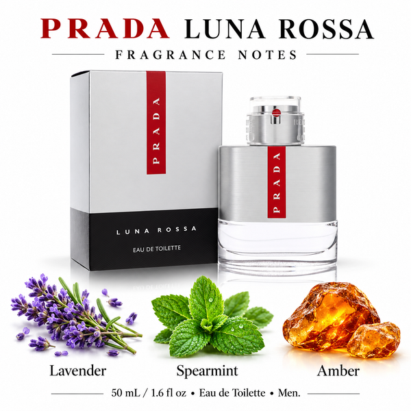 Prada Luna Rossa by Prada 1.6 Oz Eau De Toilette Spray for Men