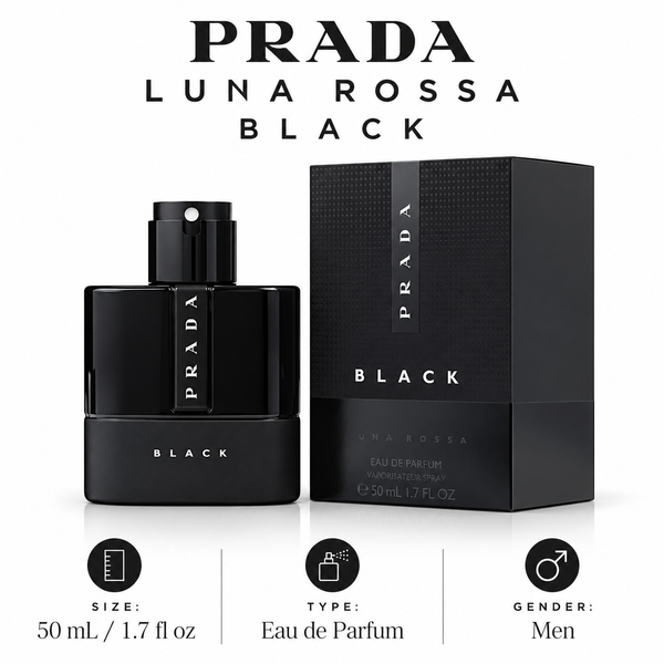 Prada Luna Rossa Black by Prada 1.7 Oz Eau De Parfum Spray for Men
