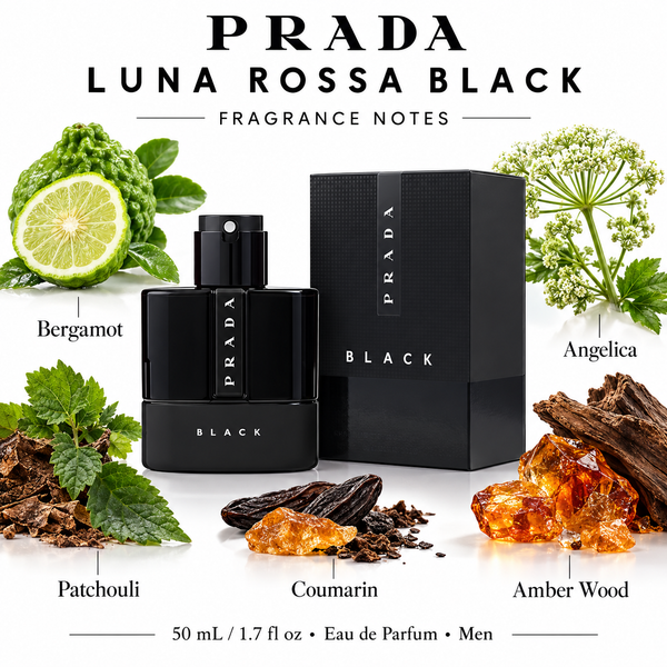 Prada Luna Rossa Black by Prada 1.7 Oz Eau De Parfum Spray for Men