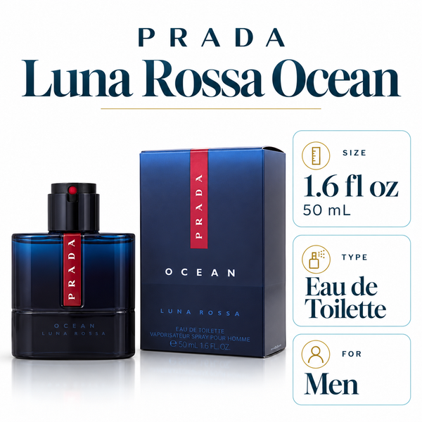 Prada Luna Rossa Ocean by Prada 1.6 Oz Eau De Toilette Spray for Men