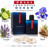 Prada Luna Rossa Ocean by Prada 3.3 Oz Eau De Toilette Spray for Men