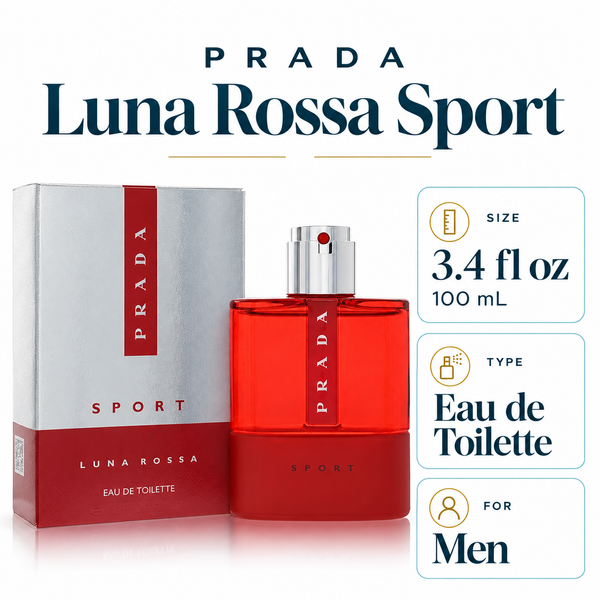 Prada Luna Rossa Sport by Prada 3.4 Oz Eau De Toilette Spray for Men