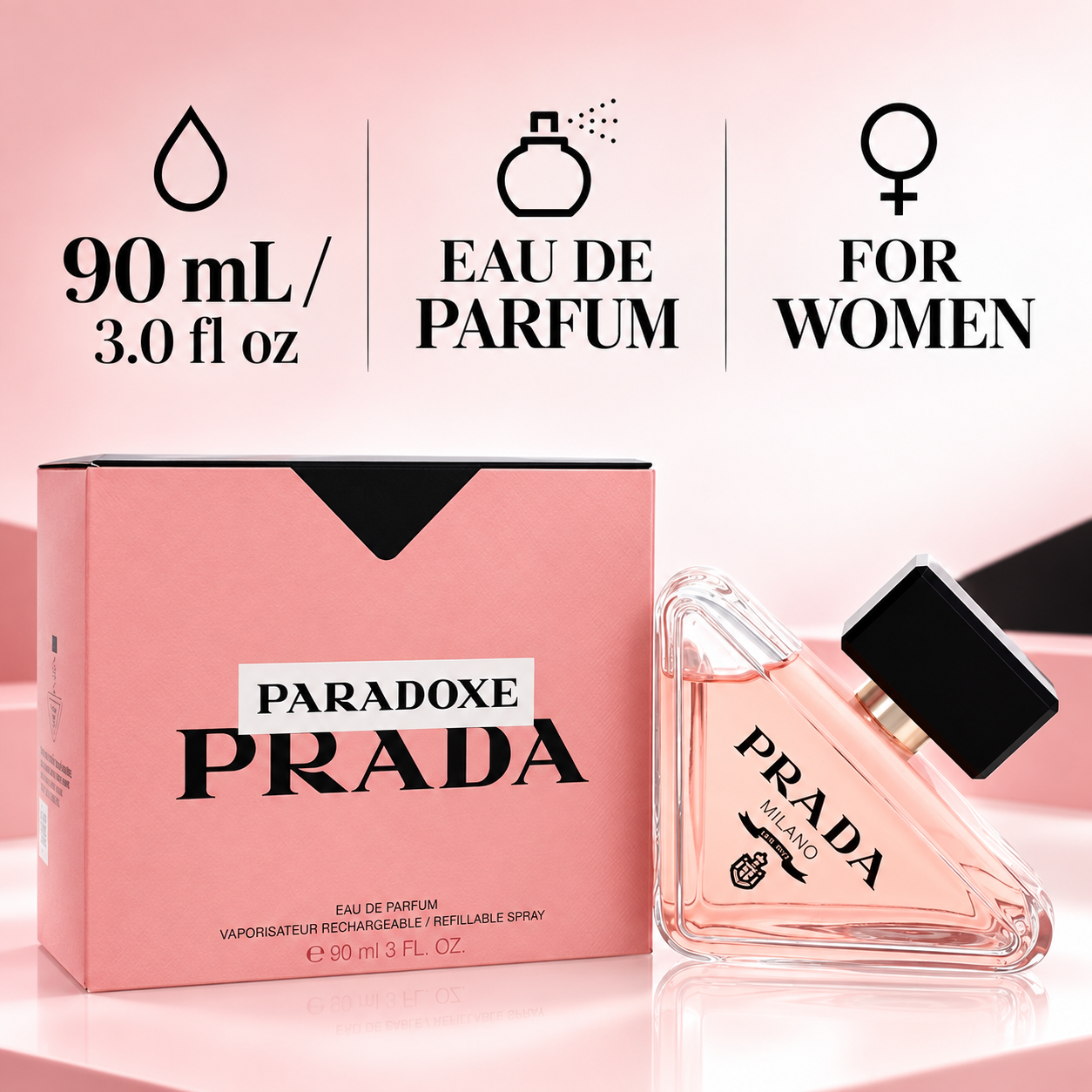 Paradoxe by Prada 3 Oz Eau De Parfum Spray In Box for Women