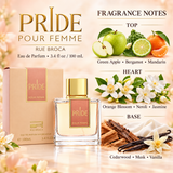 Pride Pour Femme by Rue Broca 3.4 Oz Eau De Parfum Spray for Women